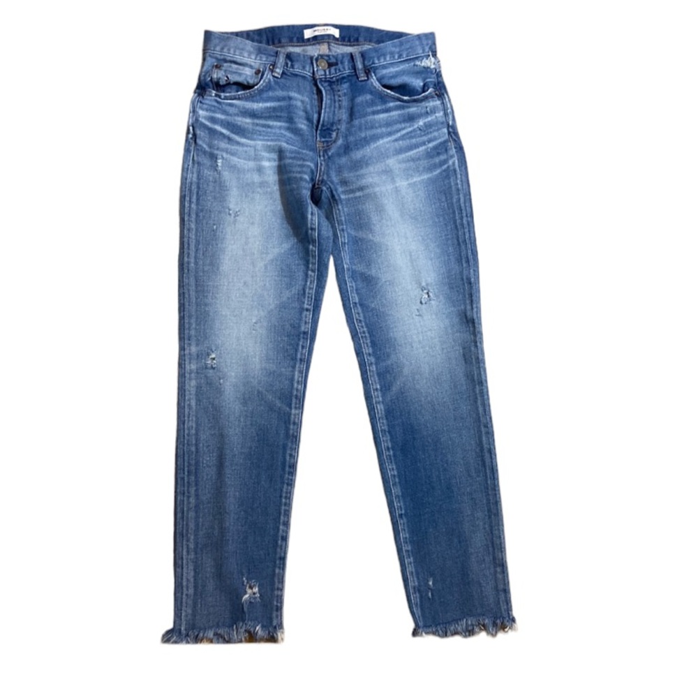 Moussy Howa Jeans Distressed Cropped Denim Patched Holes